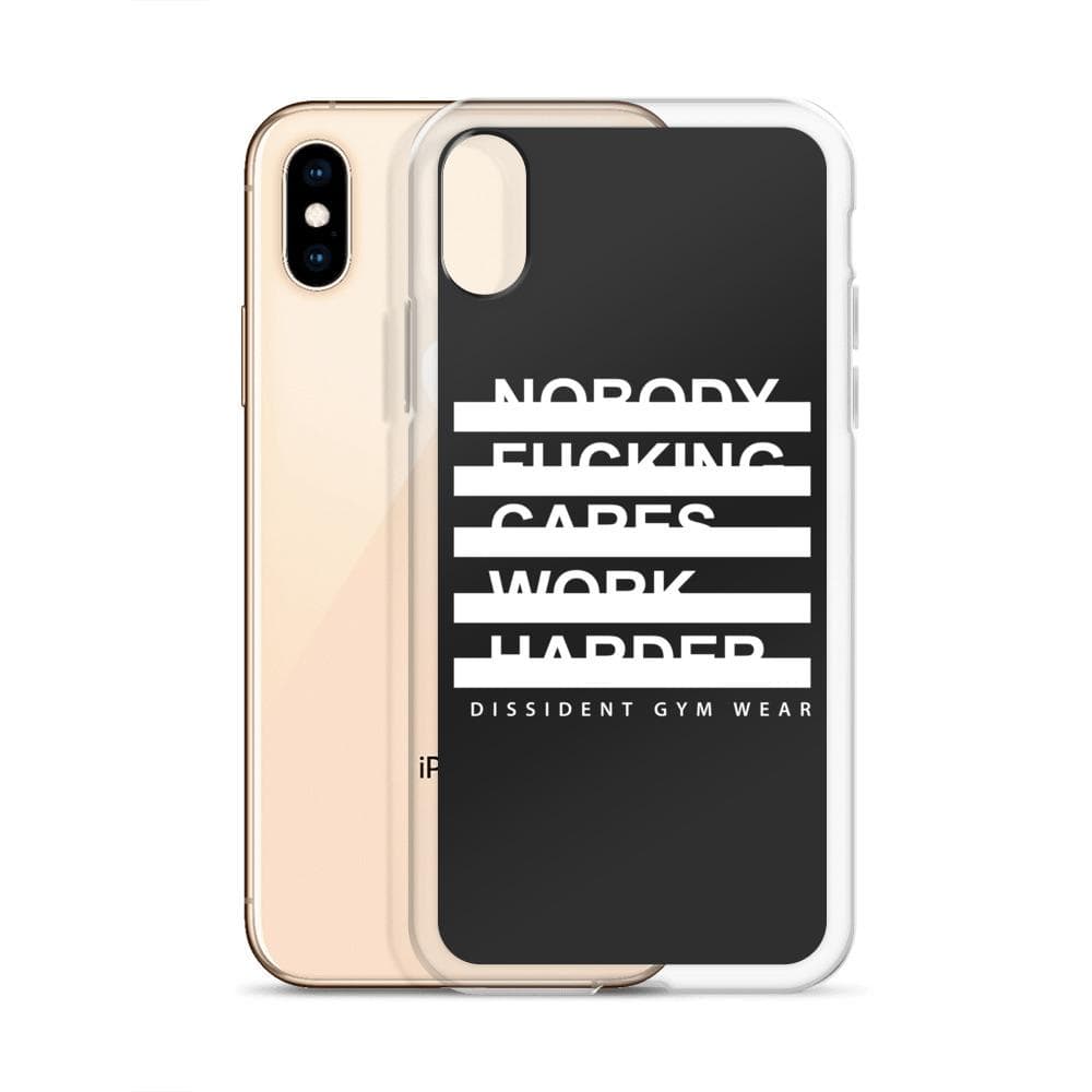 Nobody F#cking Cares Work Harder iPhone Case