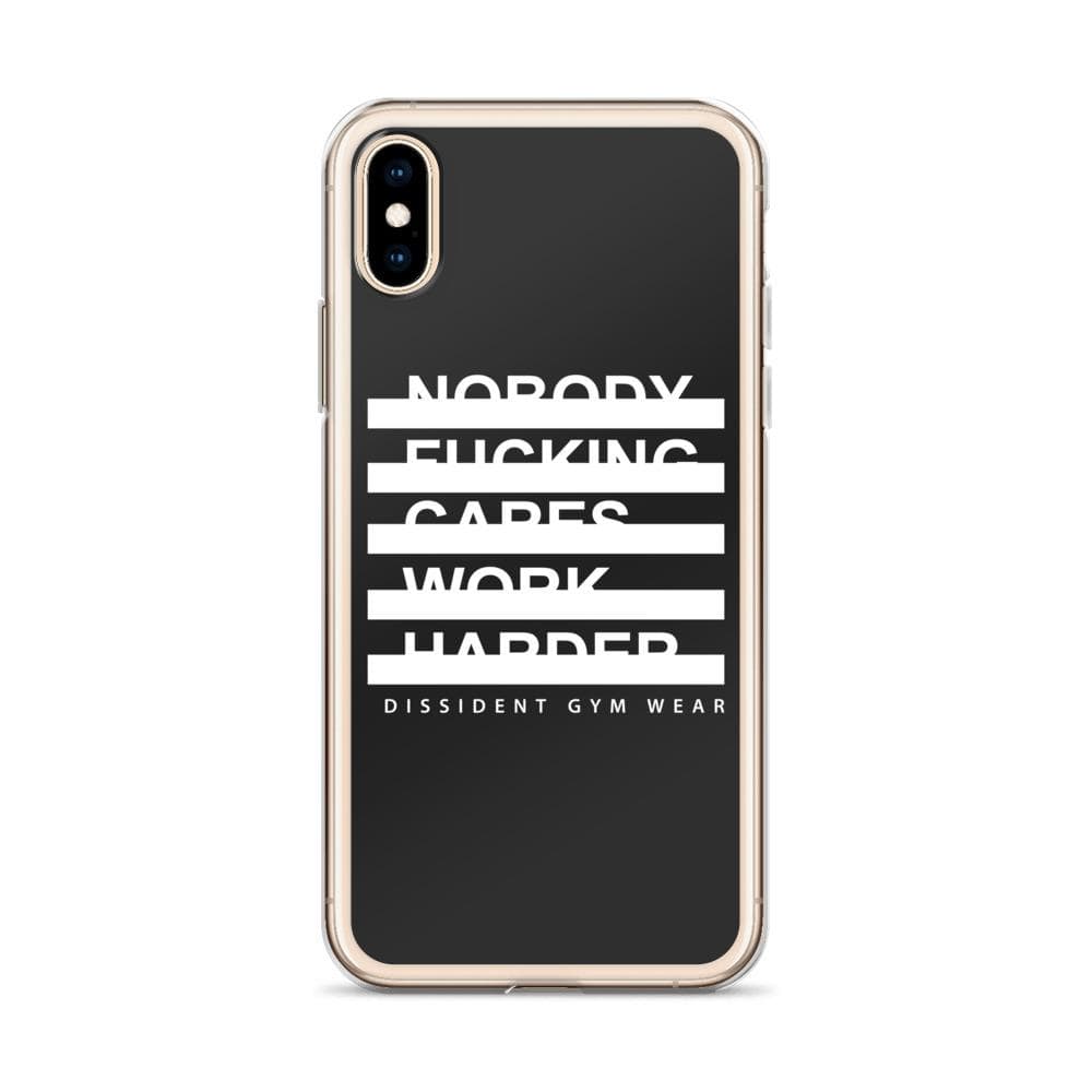 Nobody F#cking Cares Work Harder iPhone Case